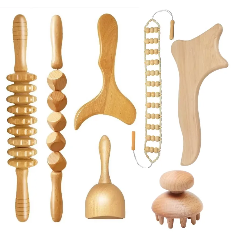 Wooden Gua Sha Massage Tool Kit